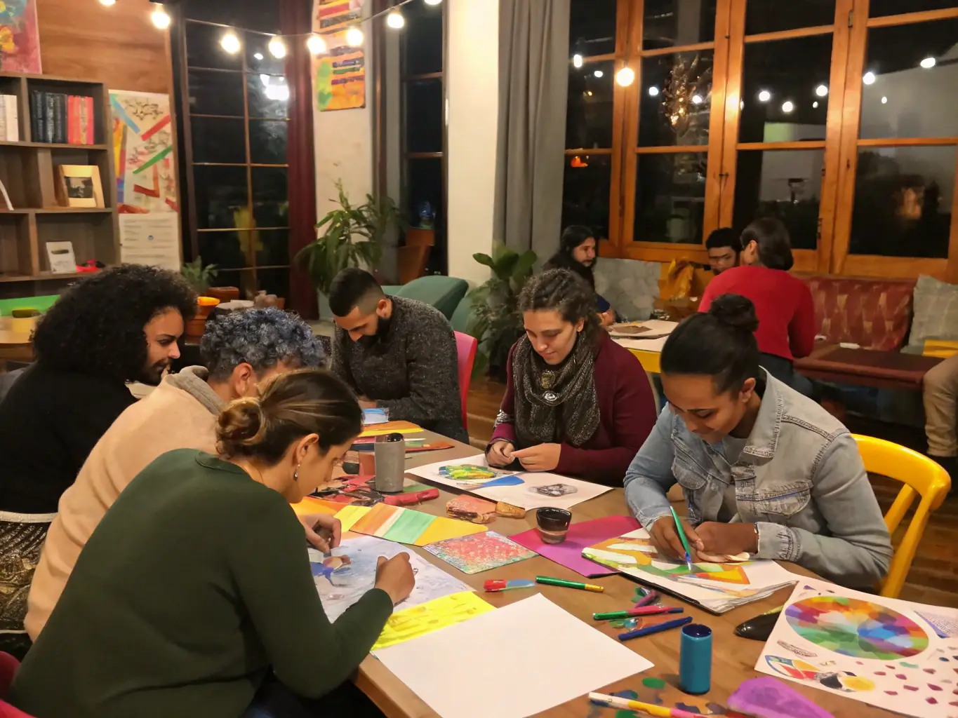 A vibrant photograph capturing participants engaged in a drag workshop, showcasing the creativity and self-expression fostered by ALTESSES DU 16.
