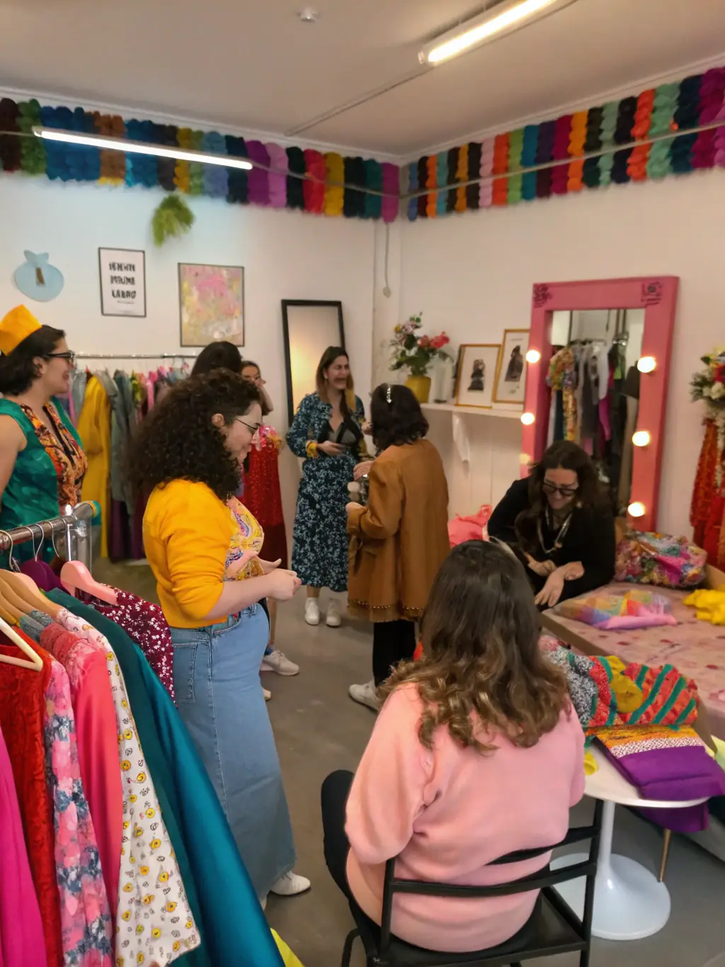 A photo of participants designing and creating costumes during a workshop, highlighting the creativity and collaborative spirit of the event, and the unique skills taught by ALTESSES DU 16.